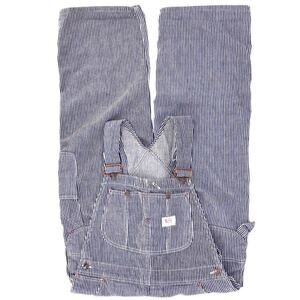 60s railroad hickory stripe denim overalls Cowden 1960s vintage